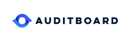a blue and black auditboard company logo