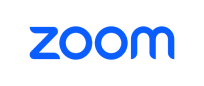 a blue Zoom logo