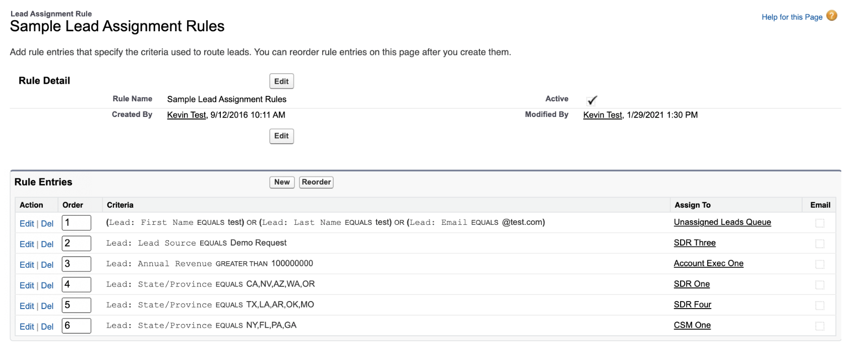 web to lead assignment rules not working