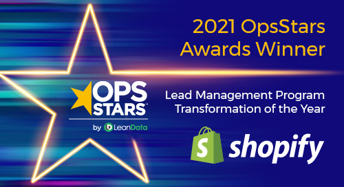 2021 OpsStars Awards: Lead Management Program Transformation of the Year