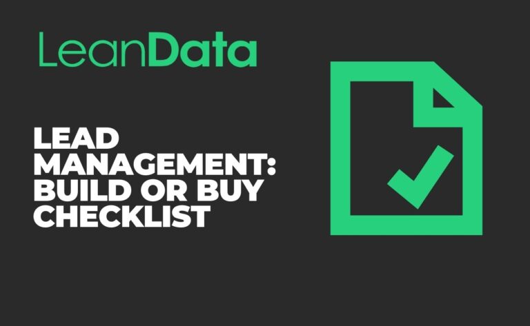 Lead Management: Build or Buy Checklist