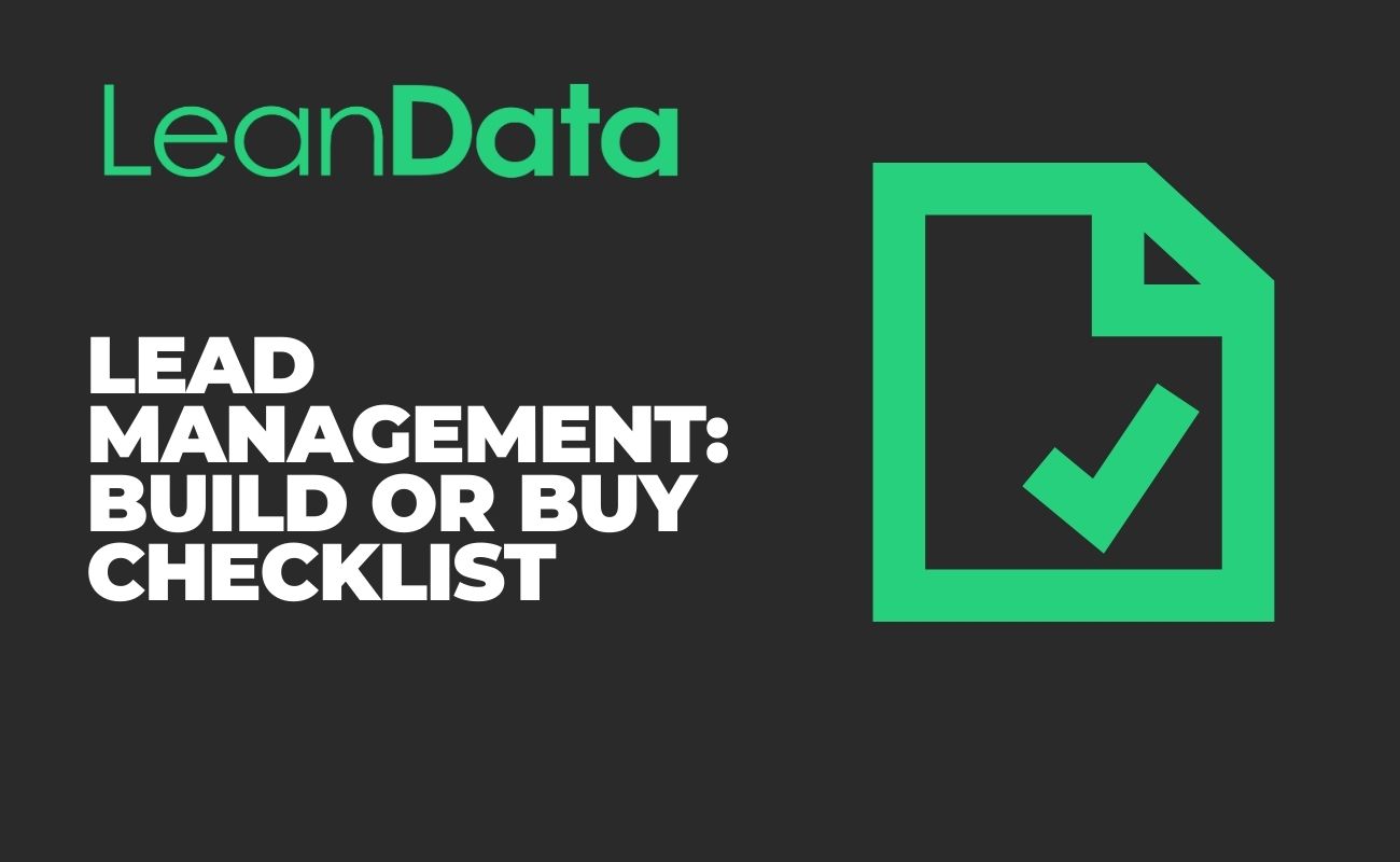 Lead Management: Build or Buy checklist by LeanData