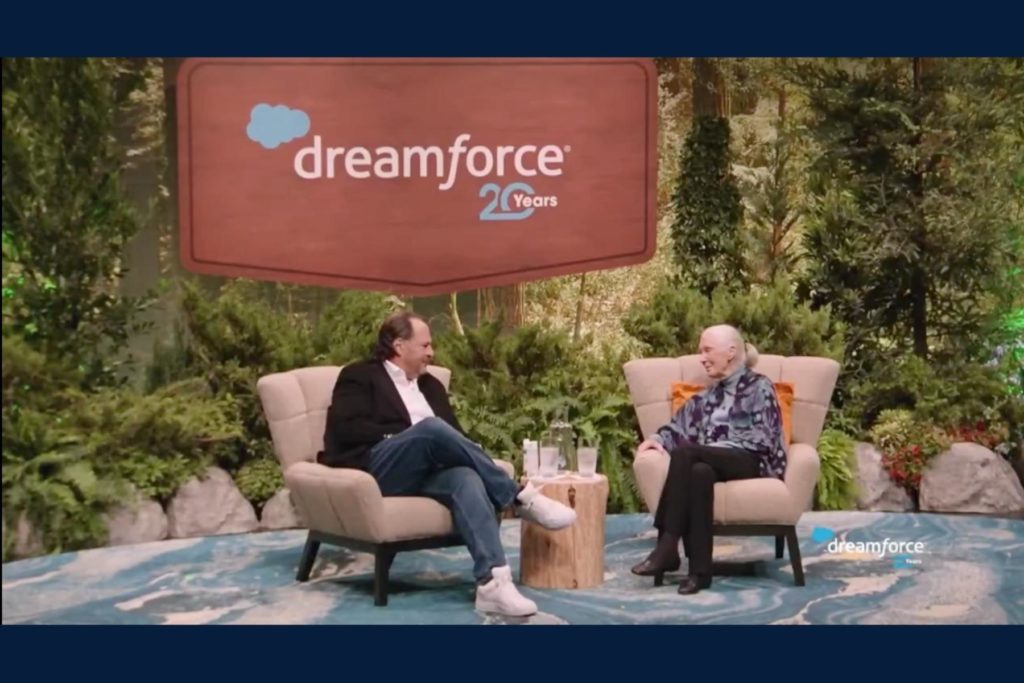 Marc Benioff with Dr. Jane Goodall.