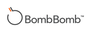 a black BombBomb company logo