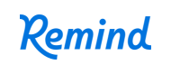 a blue Remind company logo