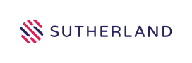 a purple and red Sutherland company logo