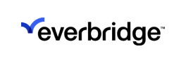 a purple and black everbridge company logo