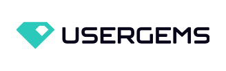 A blue diamond shape next to the UserGems black company logo