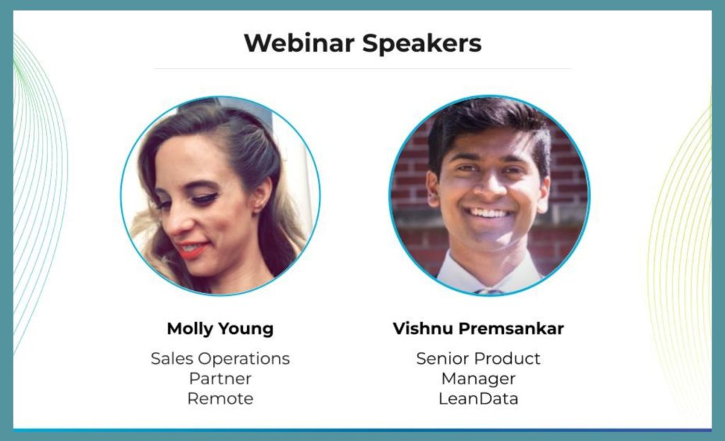 Image of webinar participants Molly Young and Vishnu Premsankar.