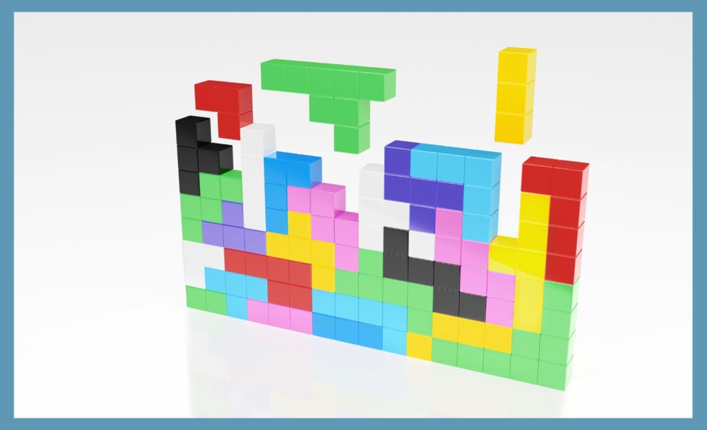 Abstract image of a Tetris-like puzzle.