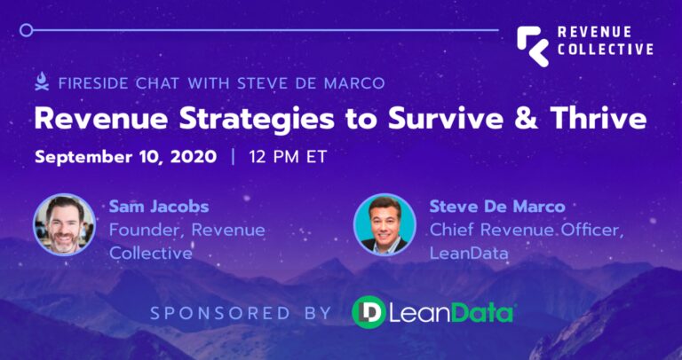 Fireside Chat with Steve De Marco: Revenue Strategies to Survive & Thrive