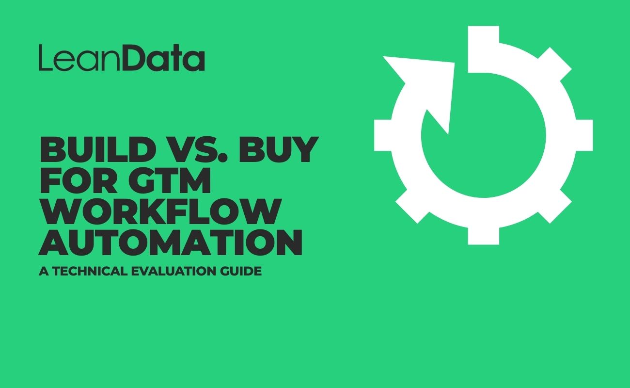 Build vs. Buy for GTM Workflow Automation, a technical evaluation guide ebook by LeanData