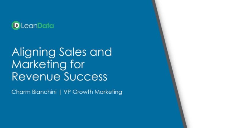 Aligning Sales and Marketing for Revenue Success