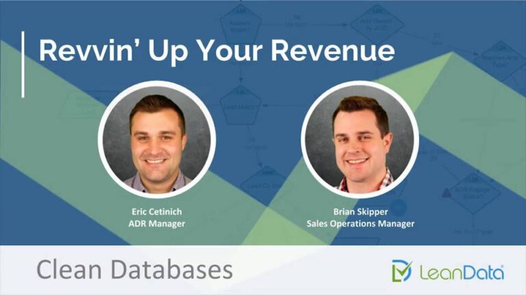 Revvin’ Up Your Revenue — Clean Databases