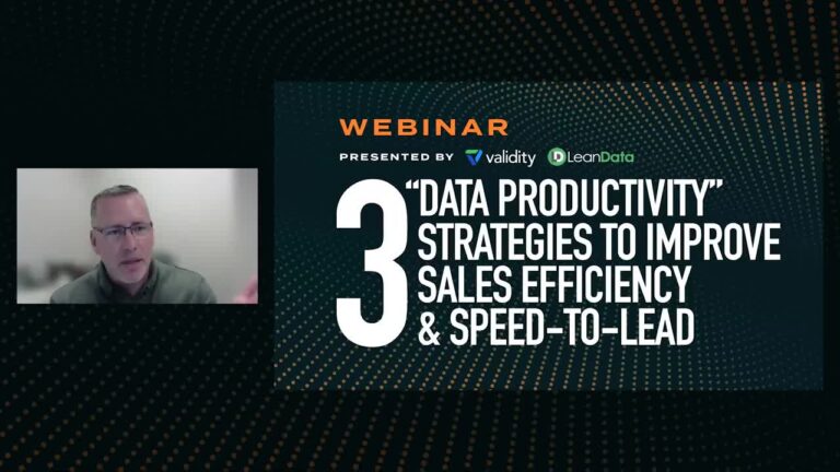 3 Data Productivity Strategies to Improve Sales Efficiency and Speed to Lead