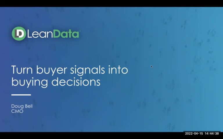 Turning Buyer Signals into Buying Decisions