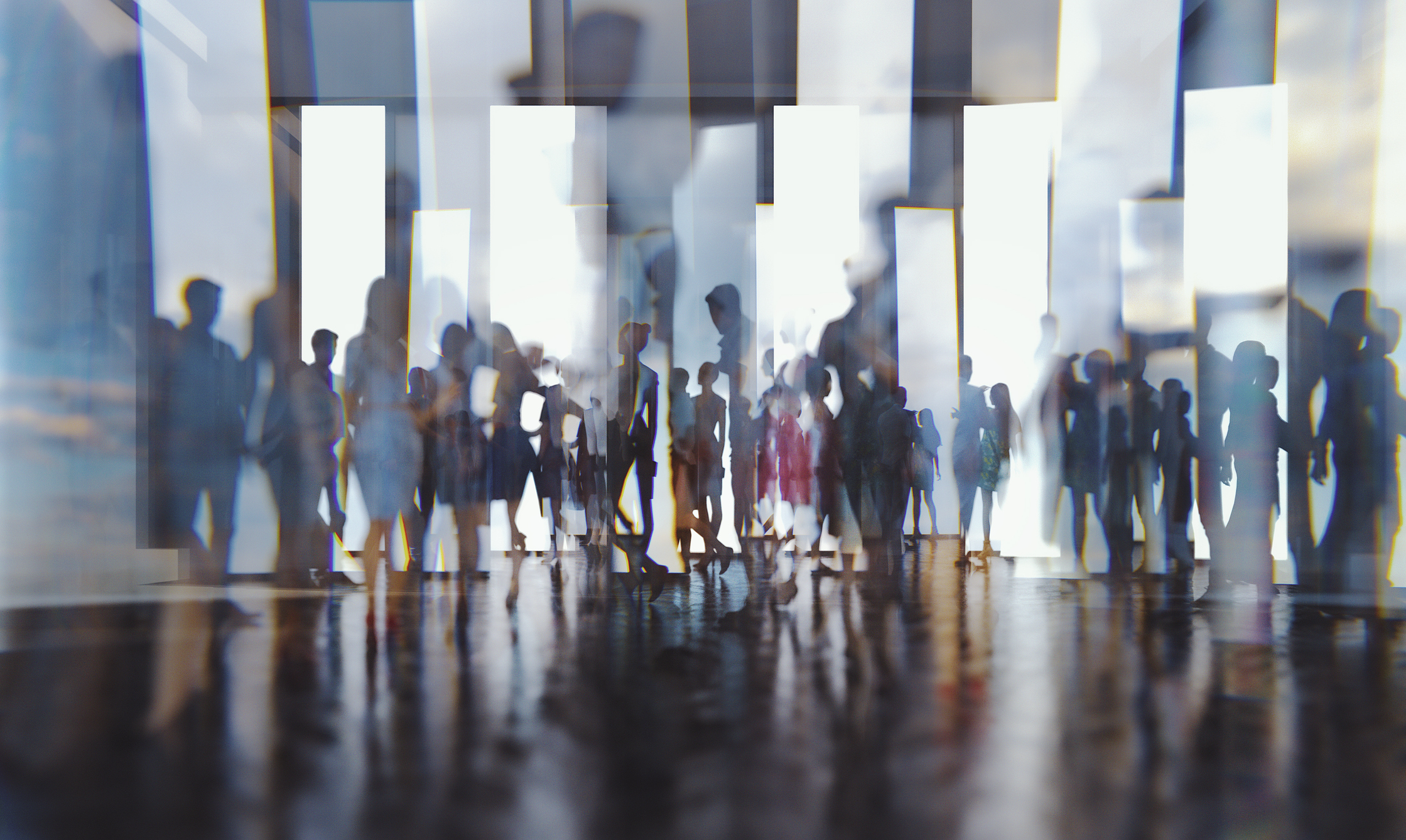 Abstract image of people silhouettes.