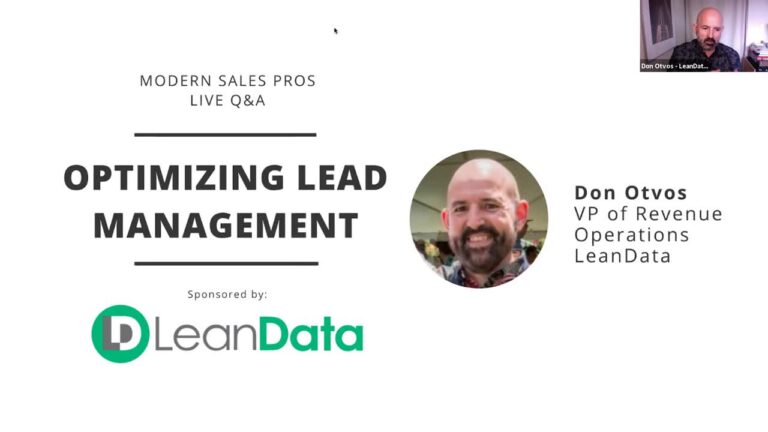 Live Q&A with Don Otvos: Optimizing Lead Management