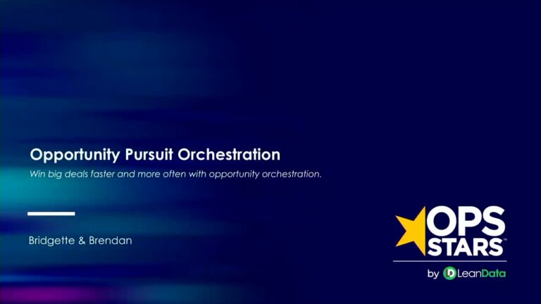 [Workshop] Opportunity Pursuit Orchestration