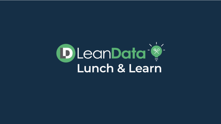 navy blue rectangle with LeanData logo and lunch & learn announcement