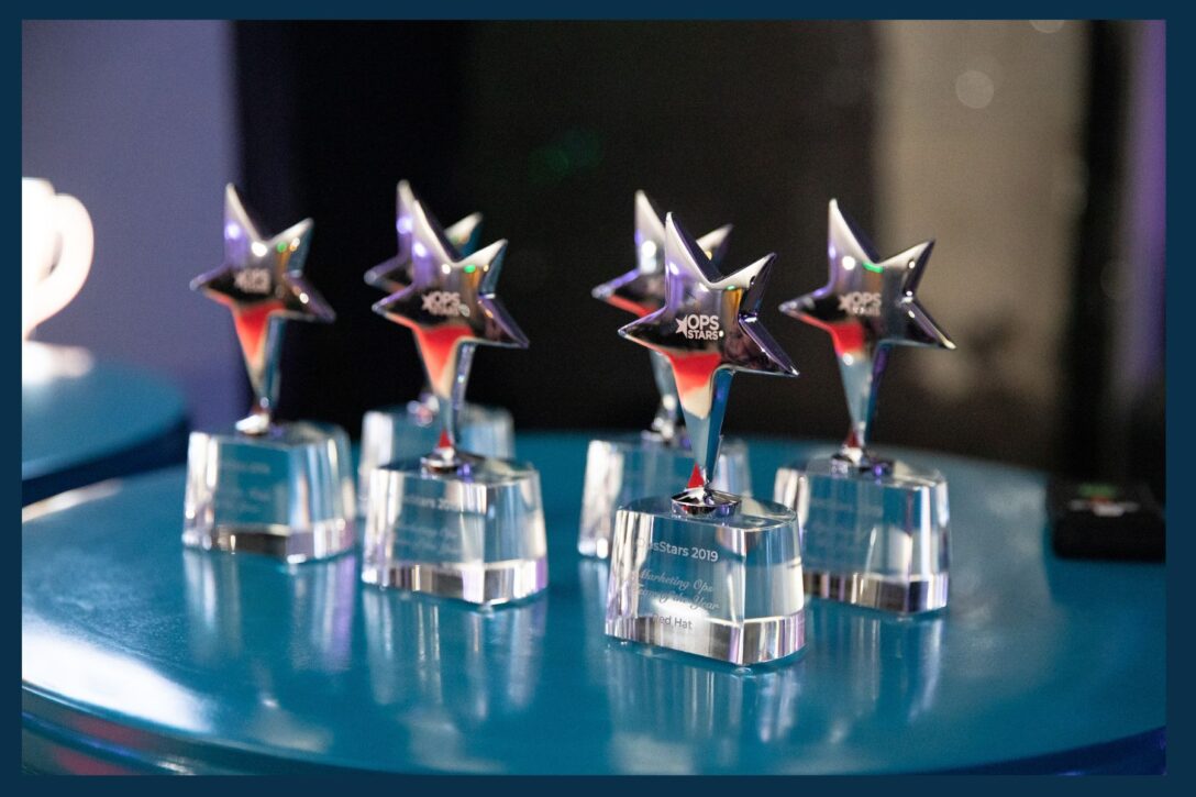 OpsStars trophies for OpsStars award winners