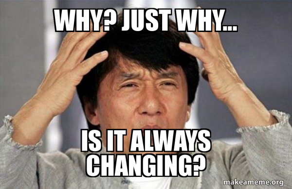 photo of Jackie Chan saying Why are things always changing