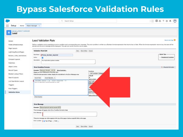 Bypass Salesforce validation rules