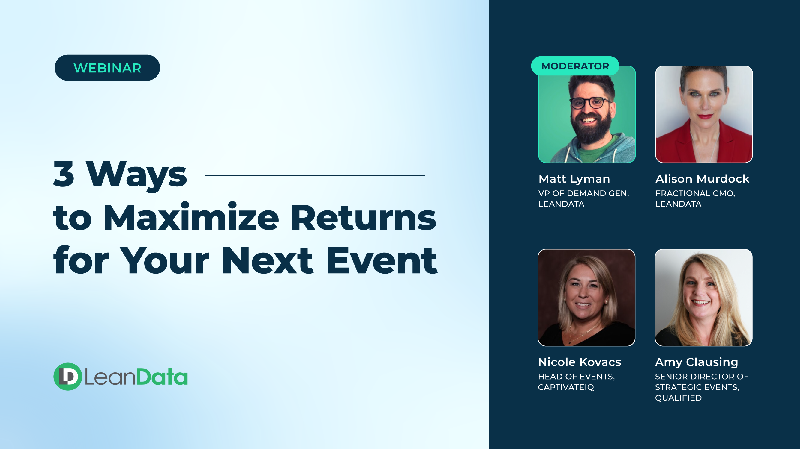 Learn how to maximize event ROI in this on-demand webinar with CaptivateIQ, Qualified and LeanData