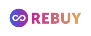 a multi-colored logo of Rebuy software
