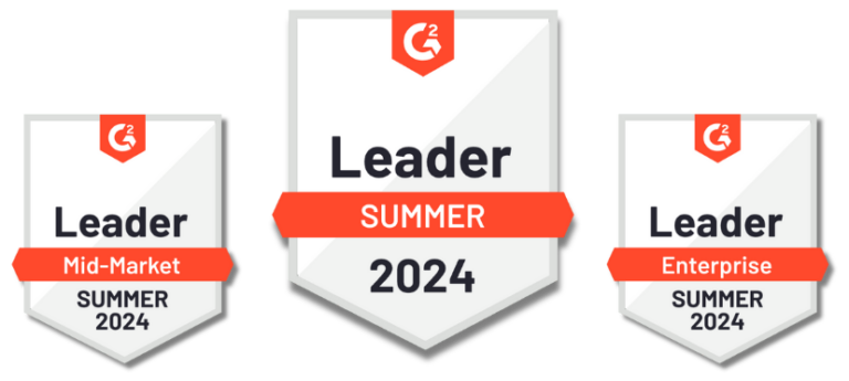 three G2 badges awarded to LeanData for Summer 2024
