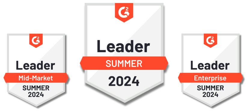 three G2 badges awarded to LeanData for Summer 2024