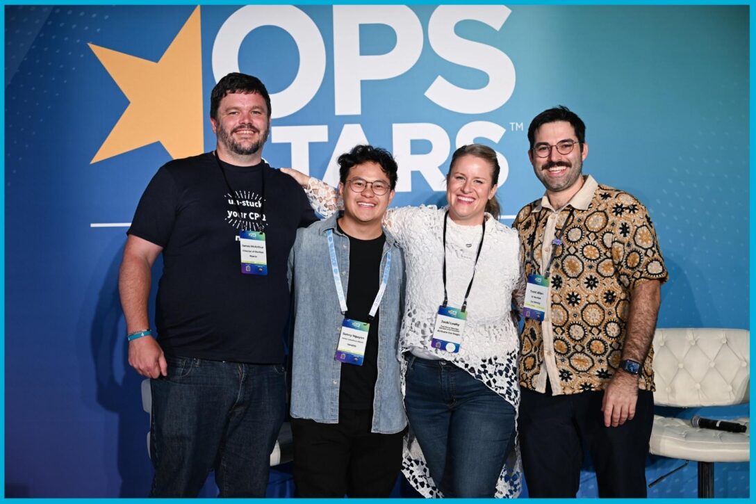 Four speakers from the OpsStars 2024 session Growing Your RevOps Career