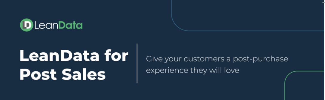 A navy blue banner announcing the use cases of LeanData for post sales operations