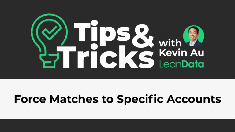 Force Matches to Specific Accounts