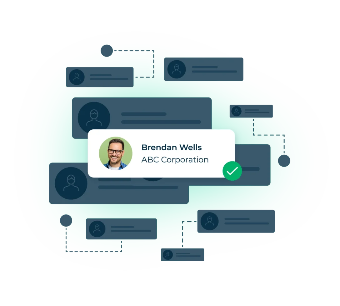 Decorative image of a lead being identified correctly amongst many other leads using LeanData software