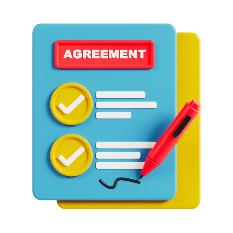 3D contract to be signed by legal and procurement departments