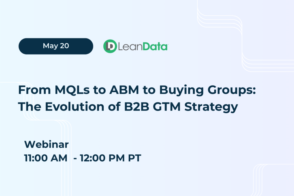 From MQLs to ABM to Buying Groups: The Evolution of B2B GTM Strategy