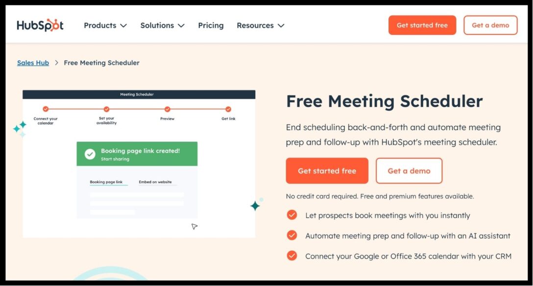Hubspot meeting scheduler