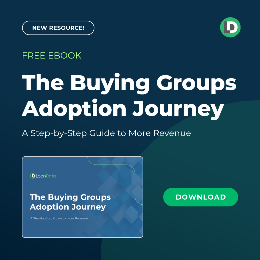 promotional ad for the LeanData ebook The Buying Groups Adoption Journey