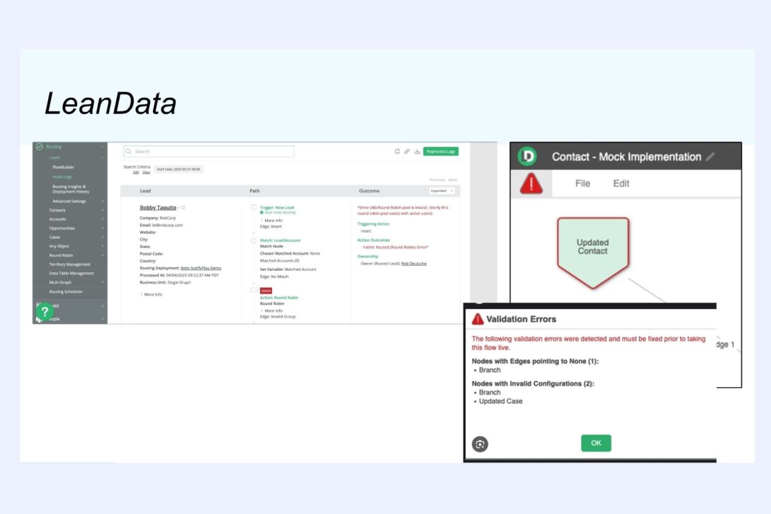 LeanData audit log example