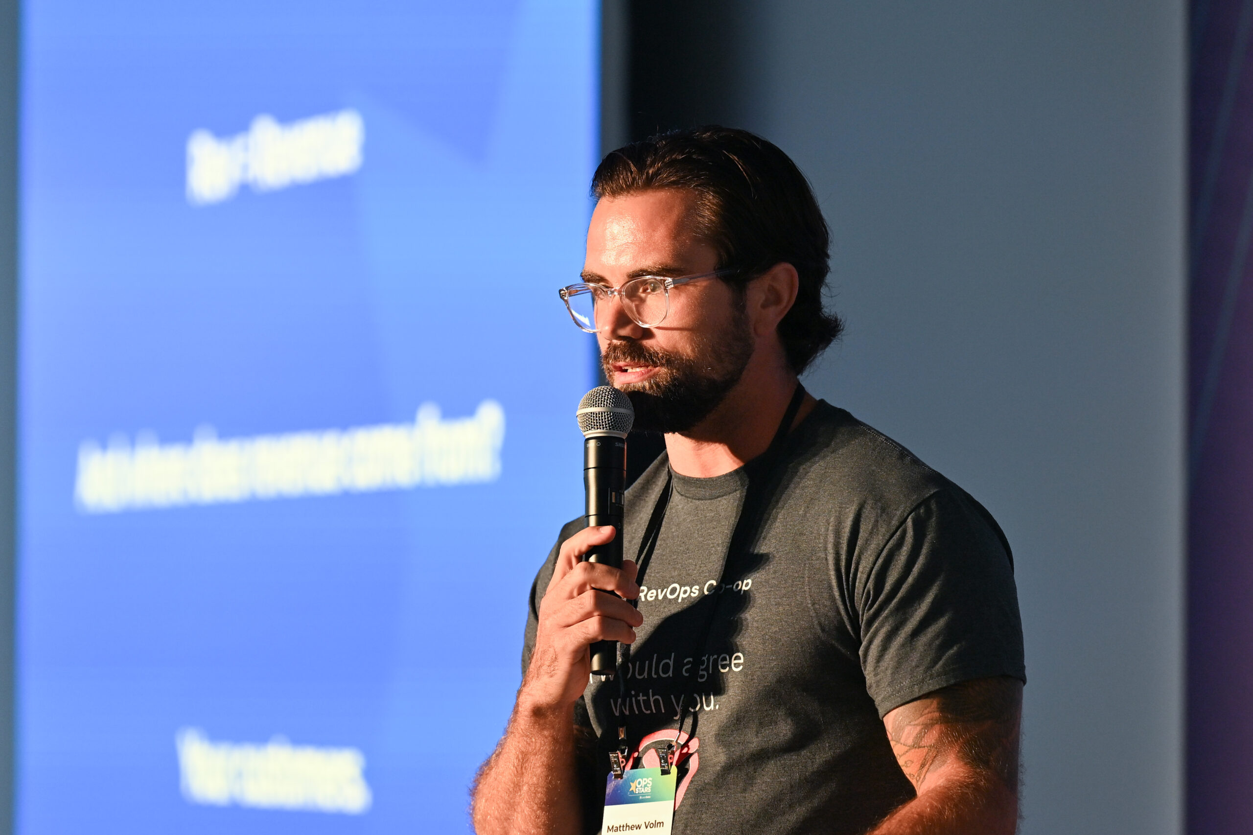 Matt Volm with RevOps CoOp, speaking at OpsStars 2024