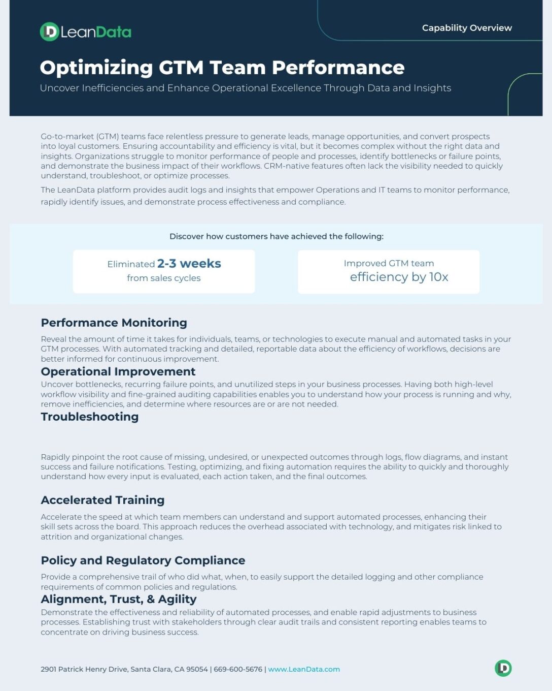 LeanData solution brief on audit logs and optimizing GTM performance