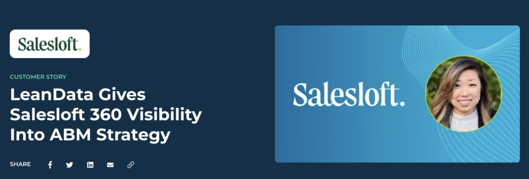 Salesloft logo and LeanData-Salesloft customer case study