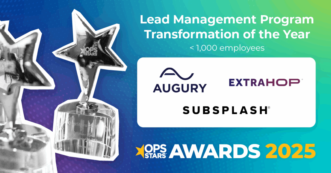 company logos for finalists of the Lead Management Transformation OpsStars award for 2025