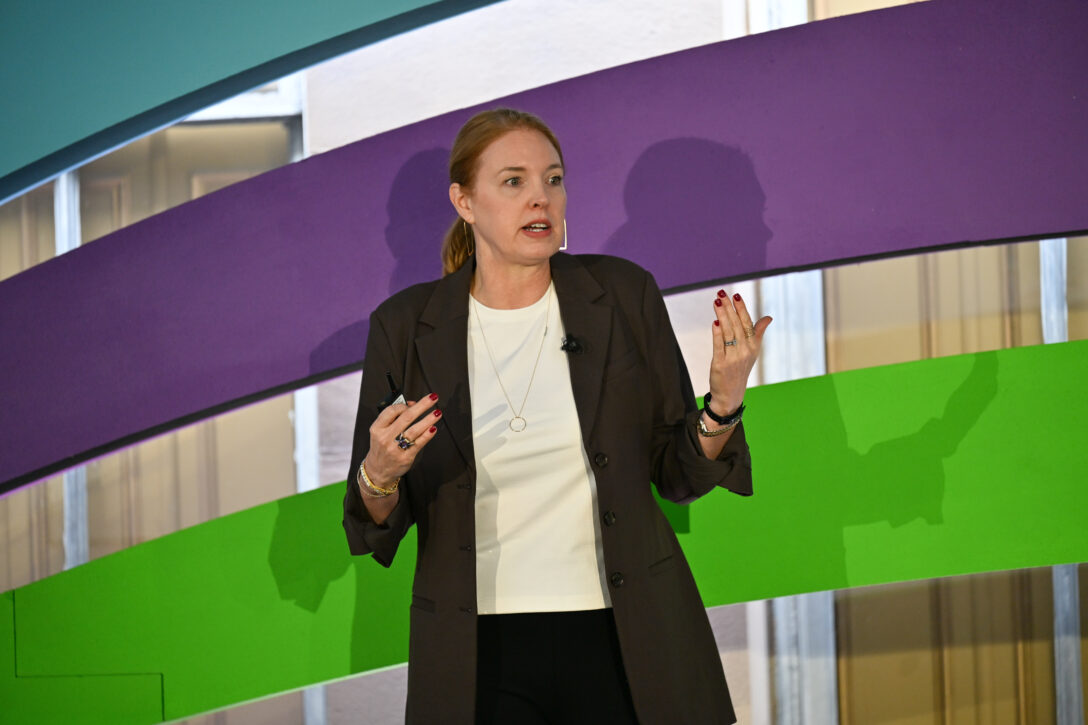 Forrester Analyst Amy Hawthorne speaking at OpsStars 2025