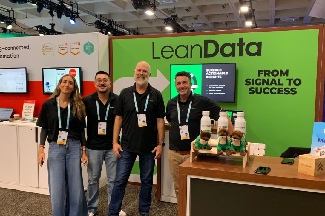 LeanData employees at the Dreamforce 2025 trade show booth