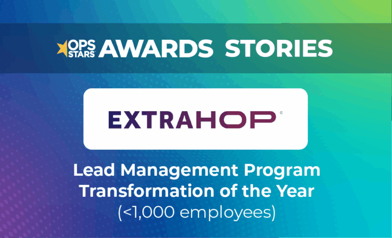 2025 OpsStars Awards: Lead Management Transformation <1,000 Employees