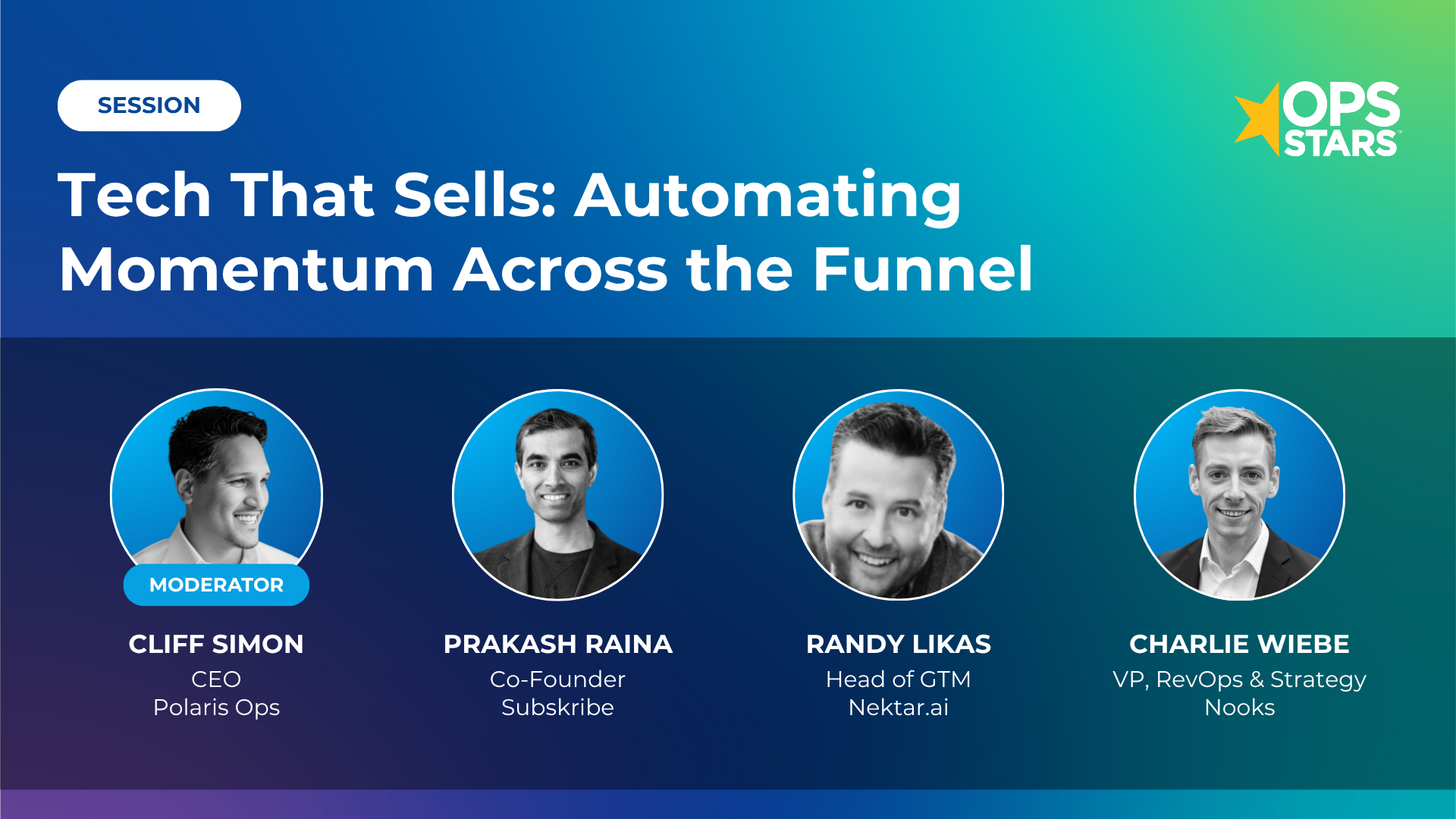 Session cover: Tech That Sells: Automating Momentum Across the Funnel