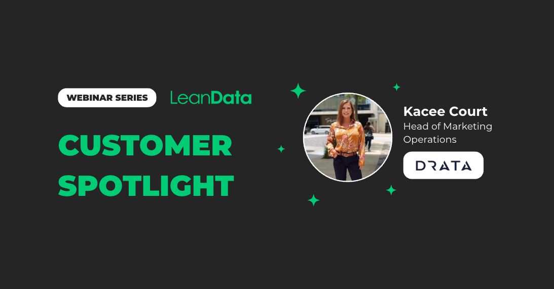 black rectangle with customer spotlight webinar logo