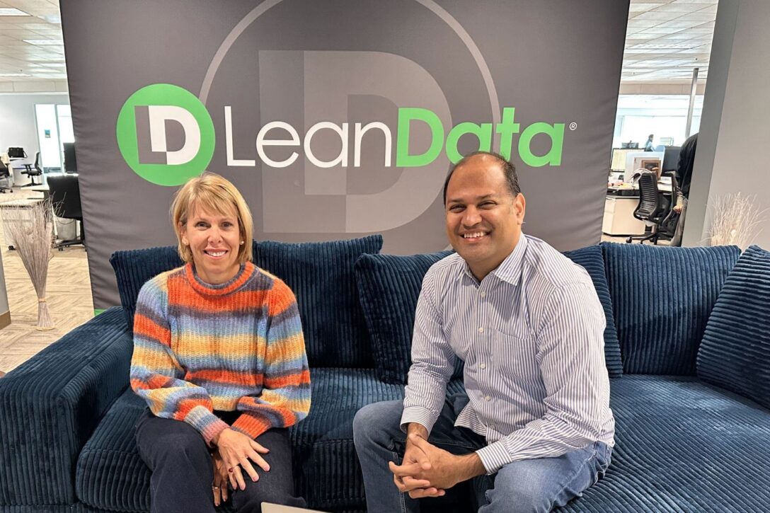 Amar Doshi and Katy Keim at LeanData headquarters in Santa Clara, CA